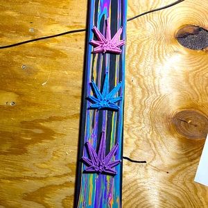 Handmade yarn and nail artwork